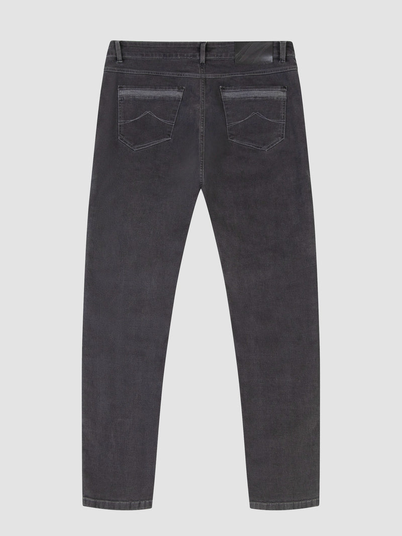 Mish Mash 1984 Tapered Fit Mid Stretch Brushed Denim Hawker Grey Jeans