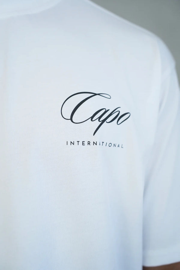 Capo International Relaxed Fit T-Shirt - WHITE