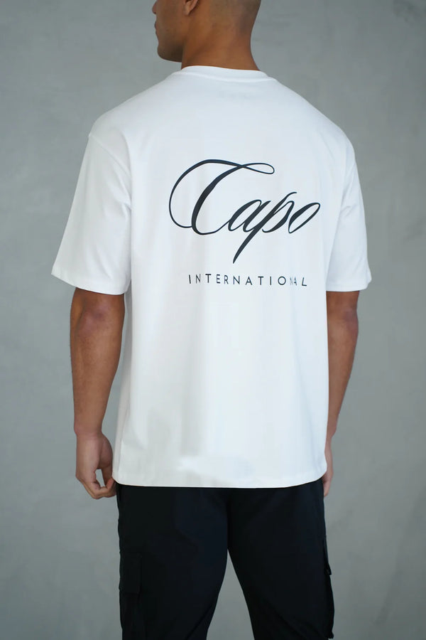 Capo International Relaxed Fit T-Shirt - WHITE