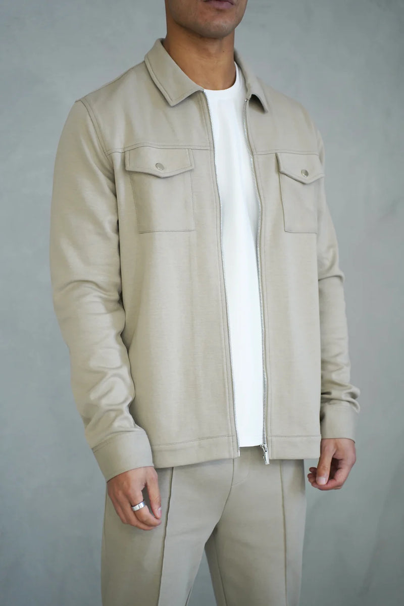 Capo Interlock Jacket OATMEAL