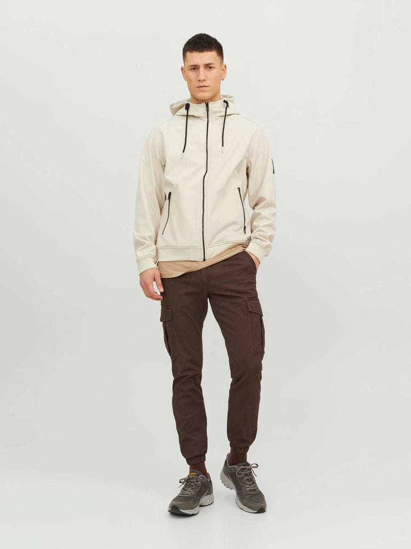 Jack & Jones Basic Softshell Hooded Jacket - MOONBEAM