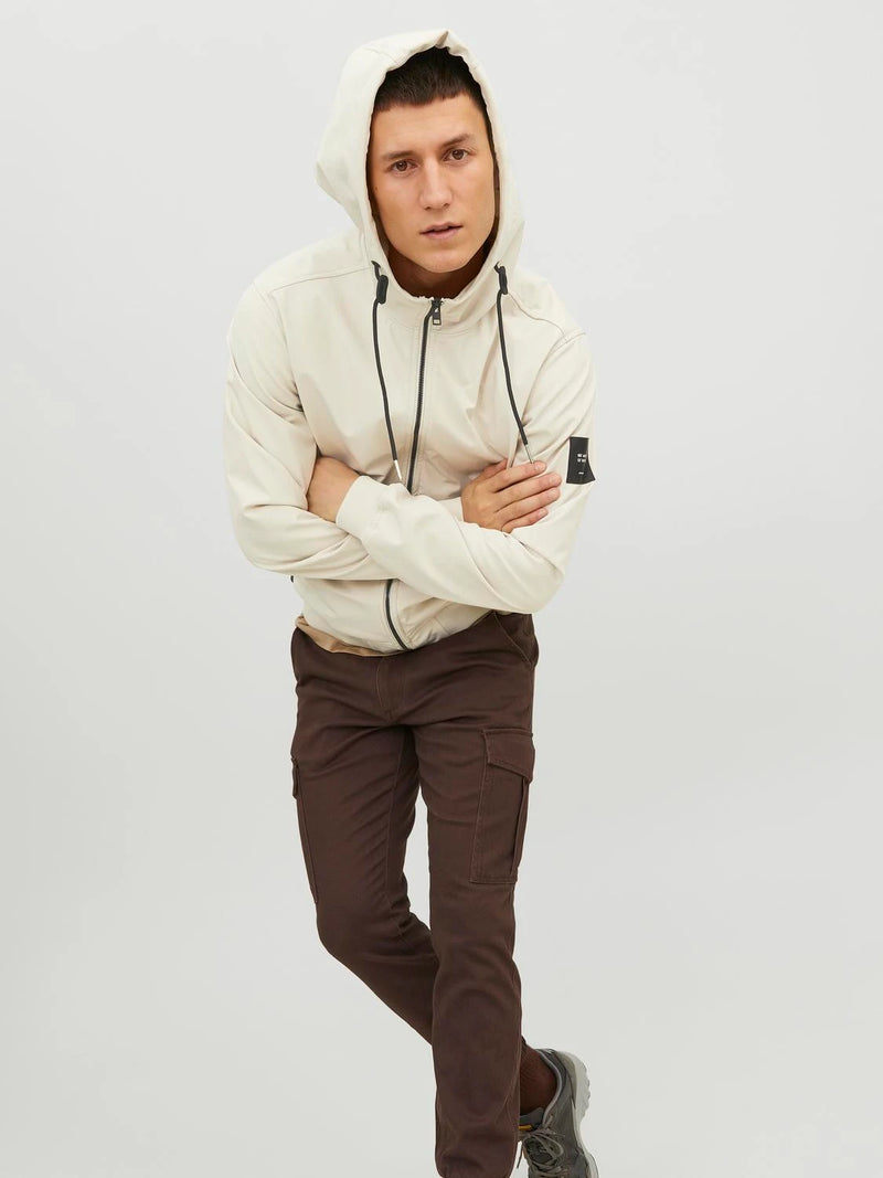 Jack & Jones Basic Softshell Hooded Jacket - MOONBEAM