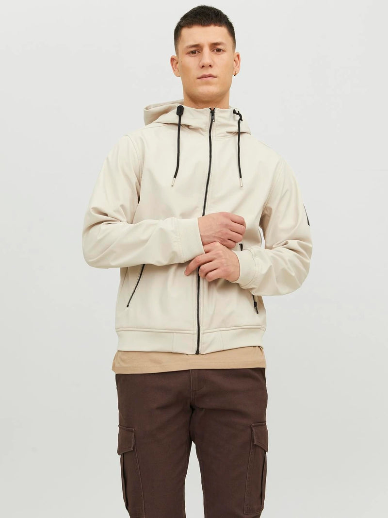 Jack & Jones Basic Softshell Hooded Jacket - MOONBEAM