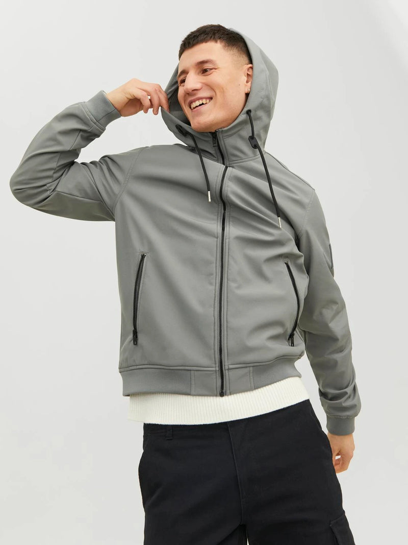 Jack & Jones Basic Softshell Hooded Jacket - SEDONA SAGE