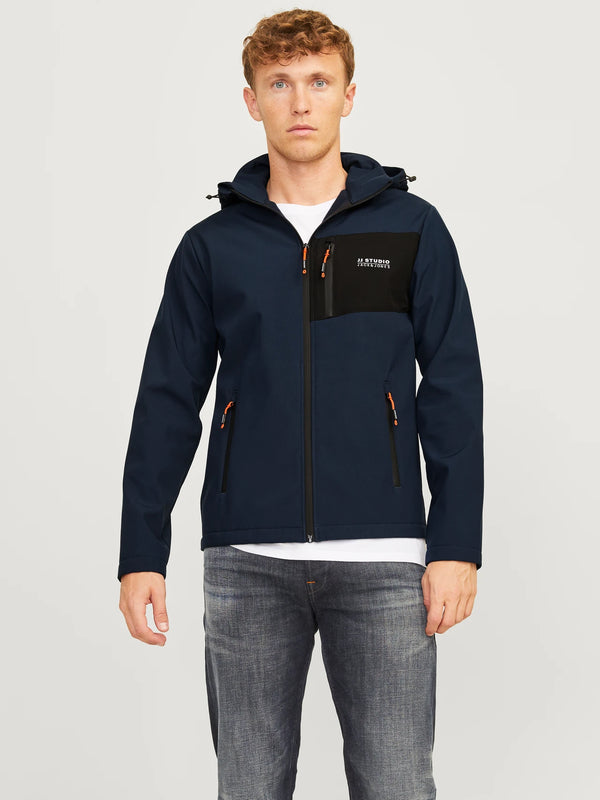 Jack & Jones water-resistant Softshell Hooded Jacket Taylor - NAVY