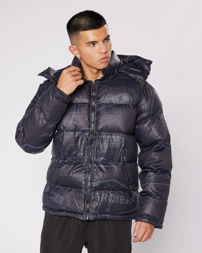 Mercier Black Adamson Hooded Puffer Jacket