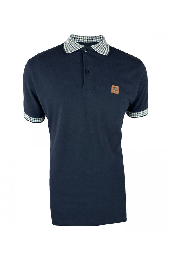 Trojan Mini-gingham trim polo TR/8933