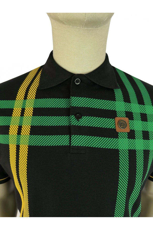 Trojan Printed check panel polo TR/8936