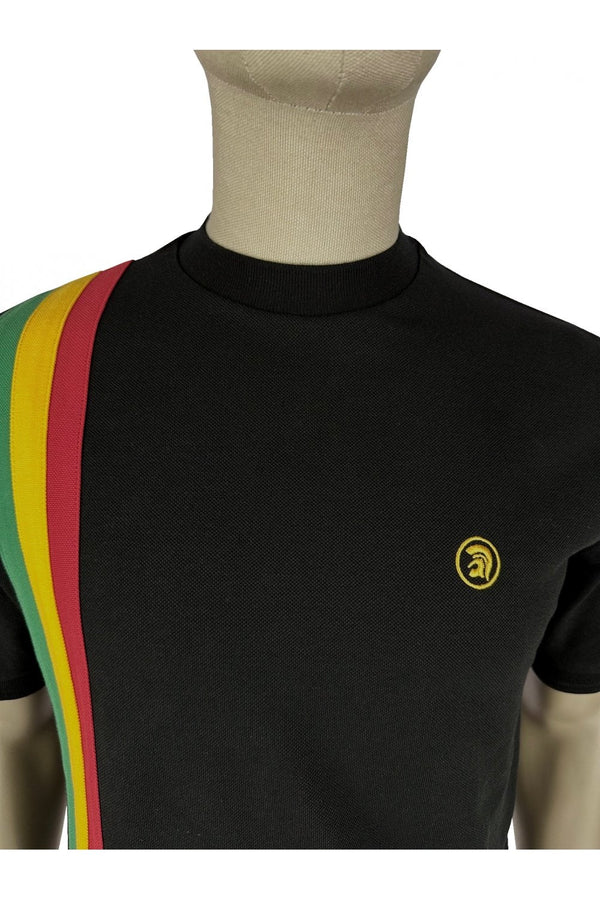 Trojan Racing stripe T-Shirt Black TR/8943