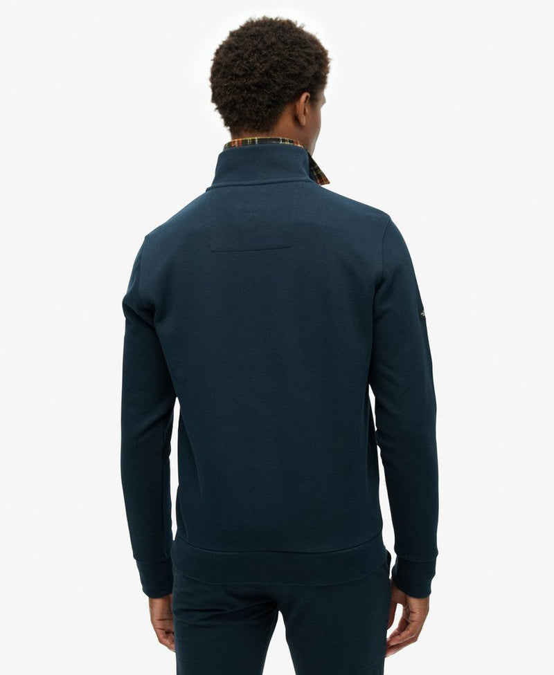 Superdry Core Pique Henley Sweatshirt ECLIPES NAVY