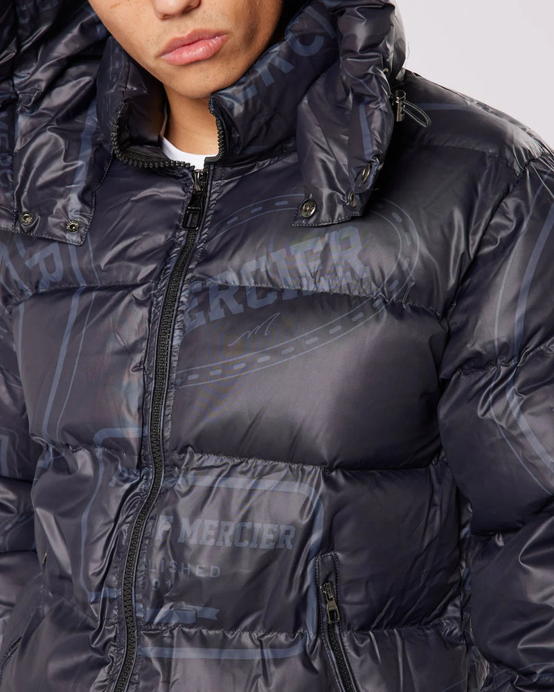 Mercier Black Adamson Hooded Puffer Jacket