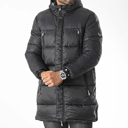 Alessandro Zavetti Viardi Longline Hooded Down Jacket - Black