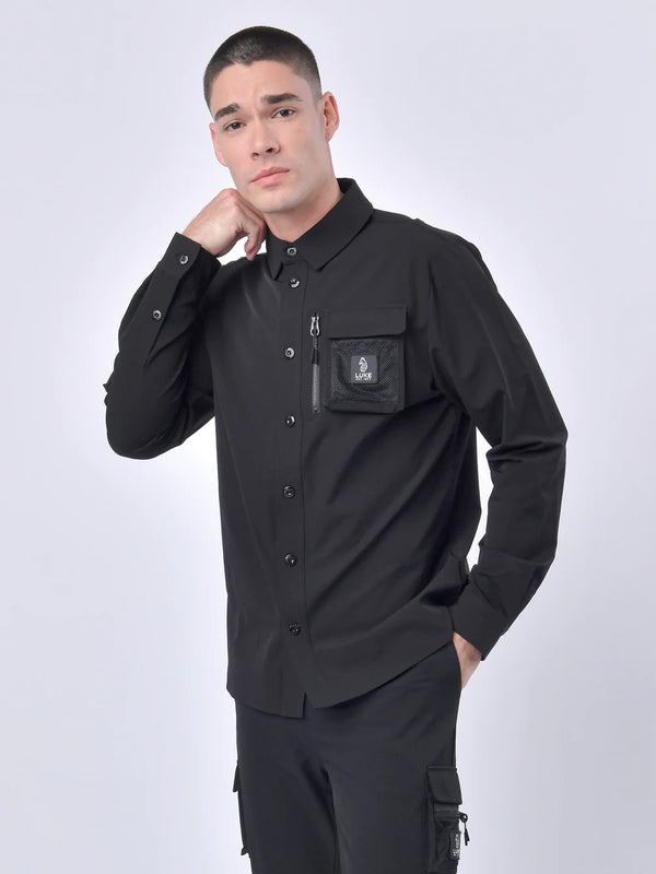 Luke Hulun  technical shirt - BLACK